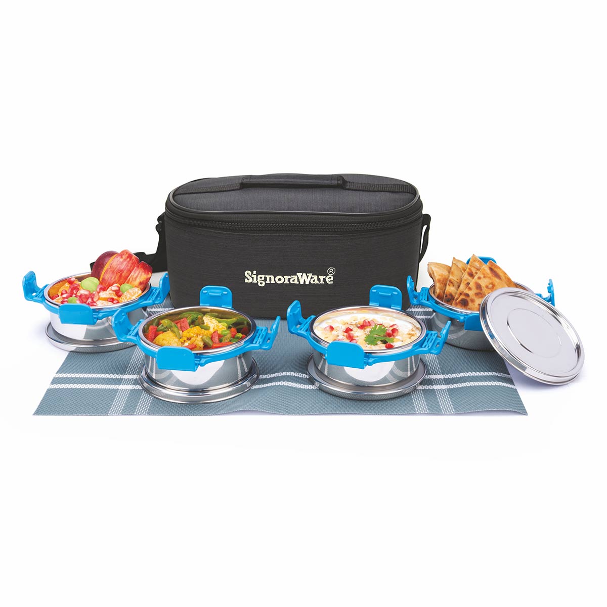 All Steel Double Decker Smart Lunch Box – Signoraware