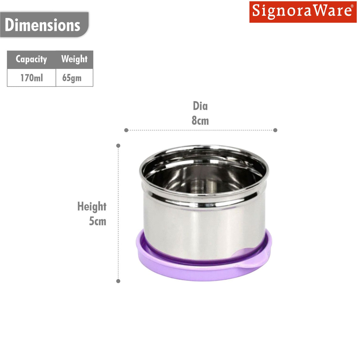 Mini Fresh Steel Big Container 170ml