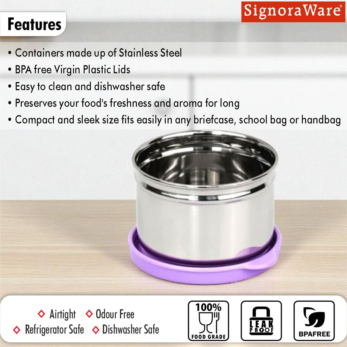 Mini Fresh Steel Big Container 170ml