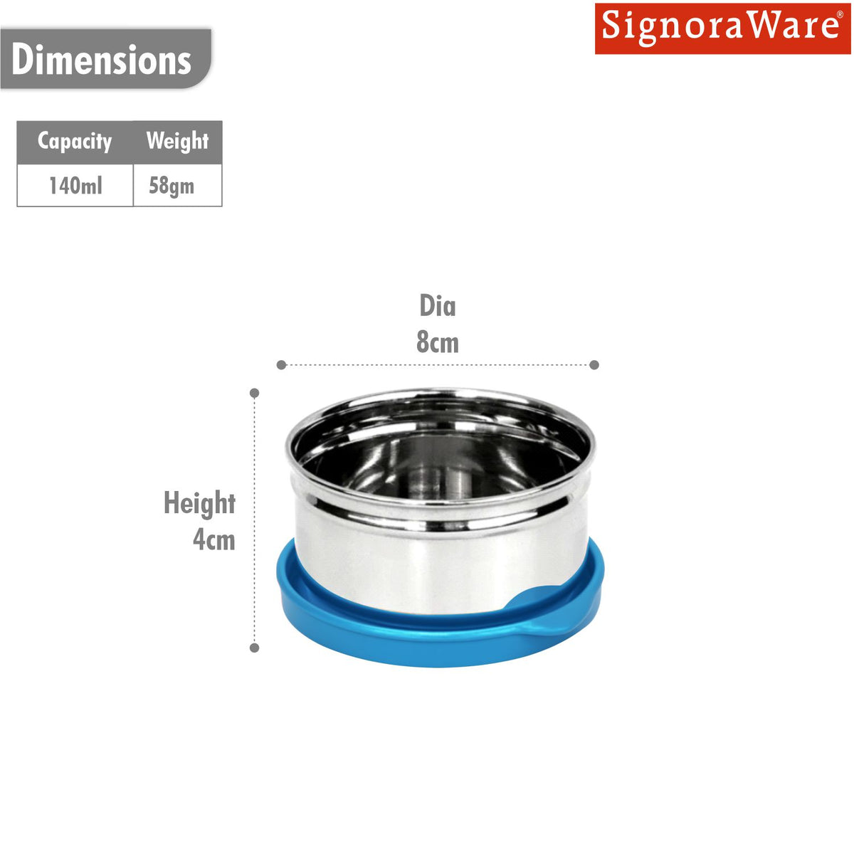 Mini Fresh Steel Smal Container 140ml