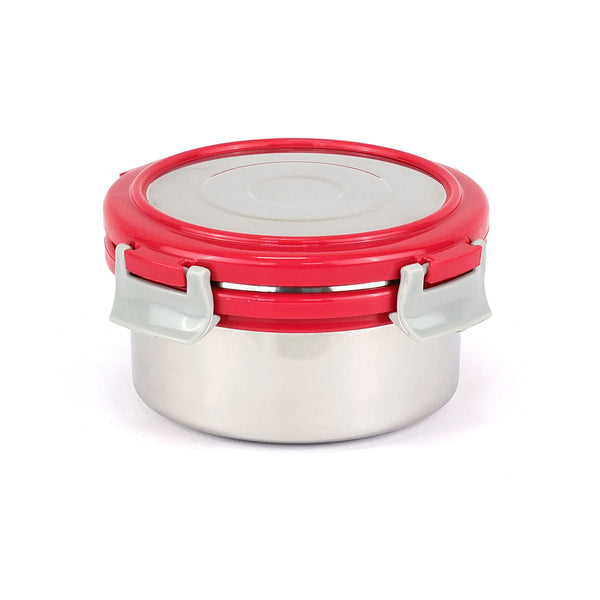 Lock N Store Steel Container Round with Steel lid 350ml
