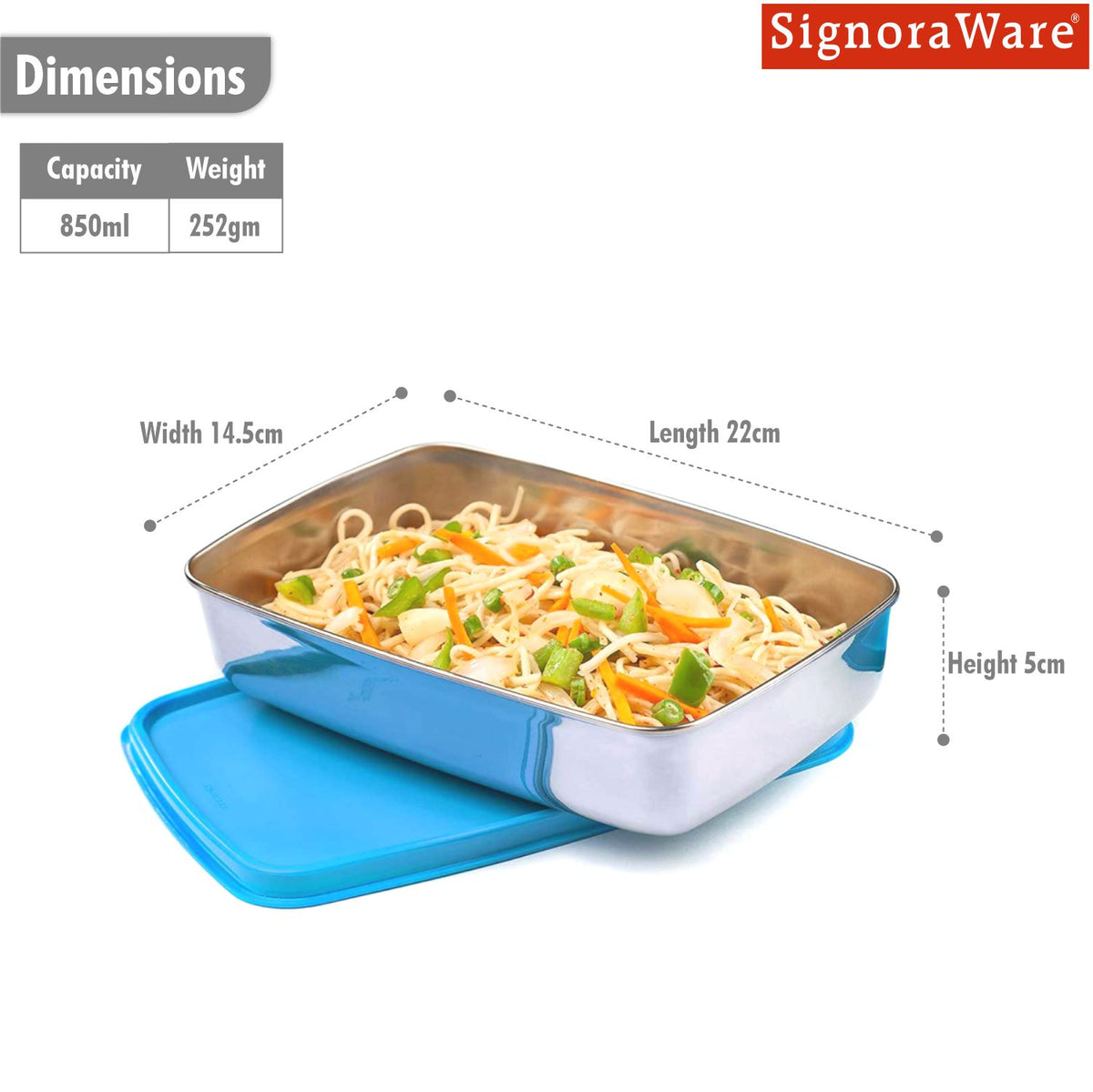 Crispy Big Steel Container 850 ml