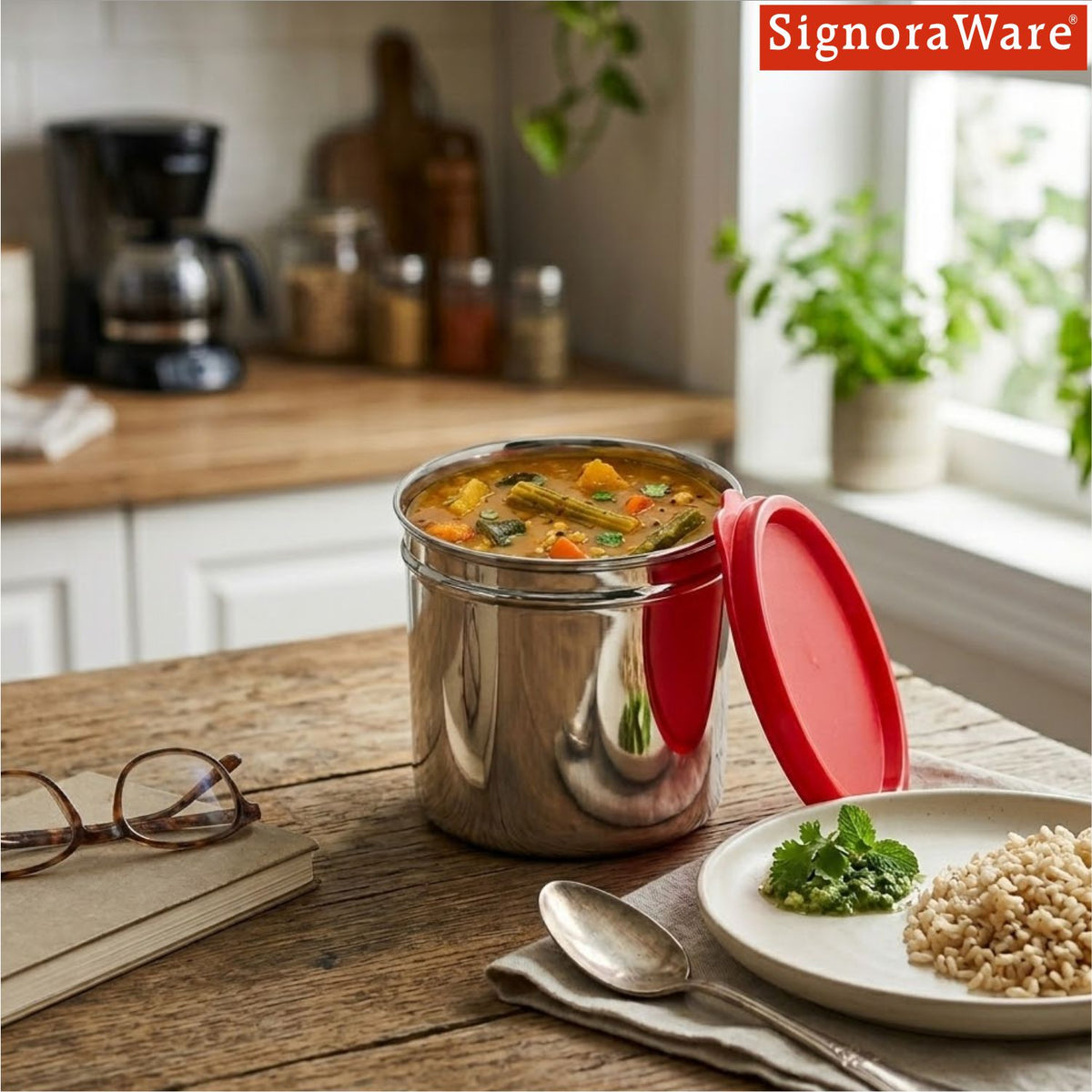 Vegetable/Soup Steel Container 500ml