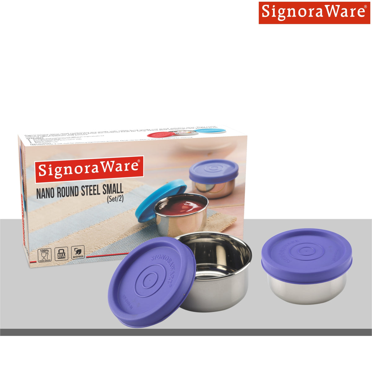 Nano Round Steel Small | Set of 2 | 50 ml Each
