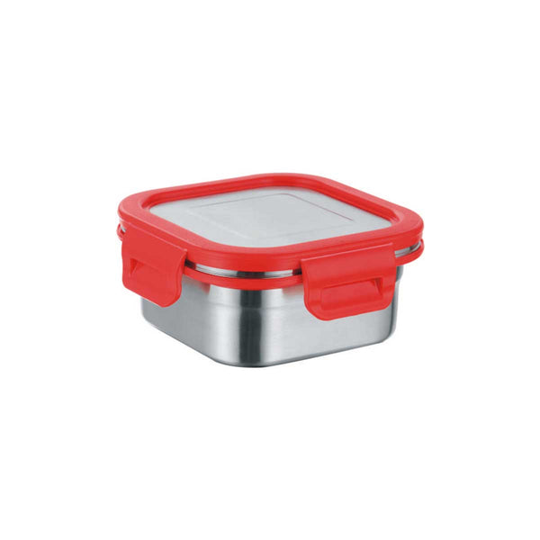 Lock N Store Steel Square 400 ml with Steel Lid