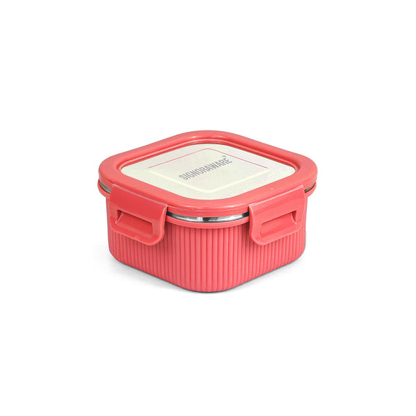 Lock N Store Microsafe Steel Square with Steel Lid 300 ml
