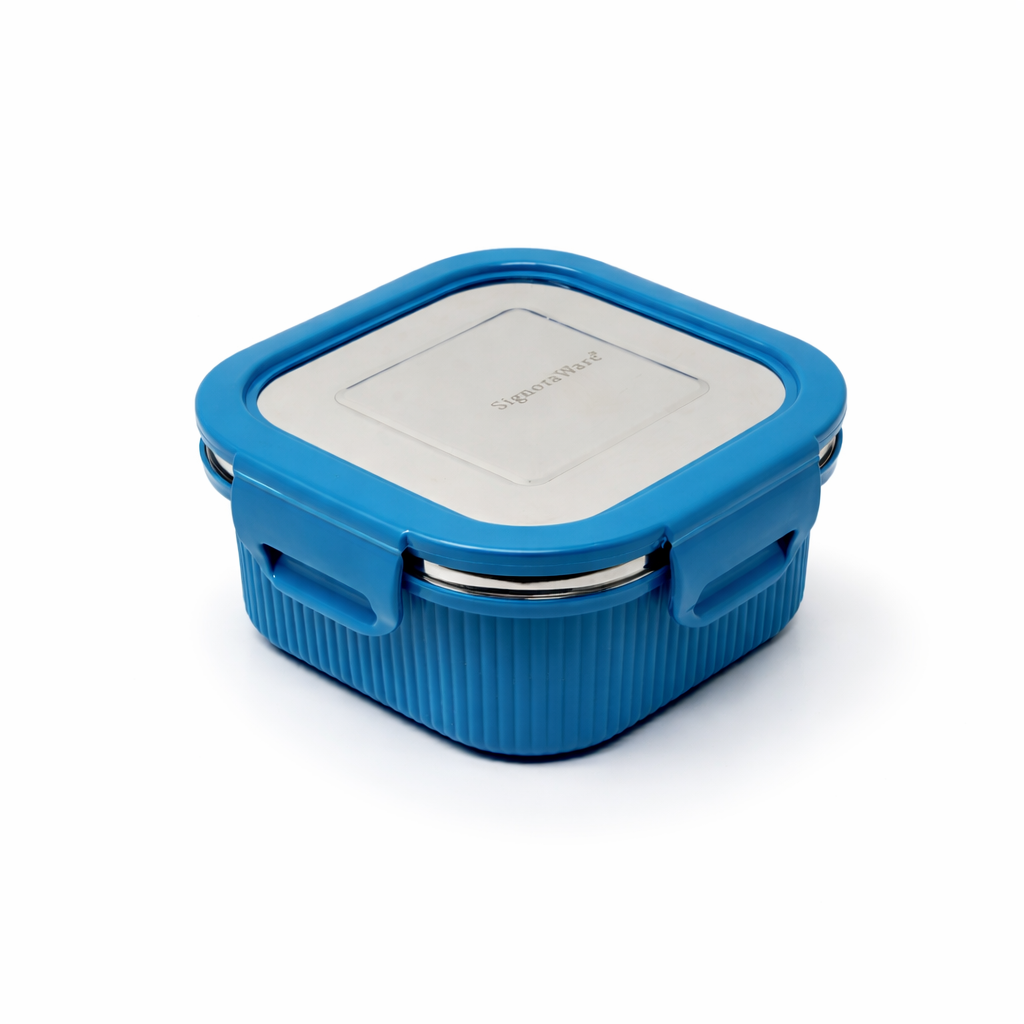 Lock N Store Microsafe Square Steel Container 400 ml