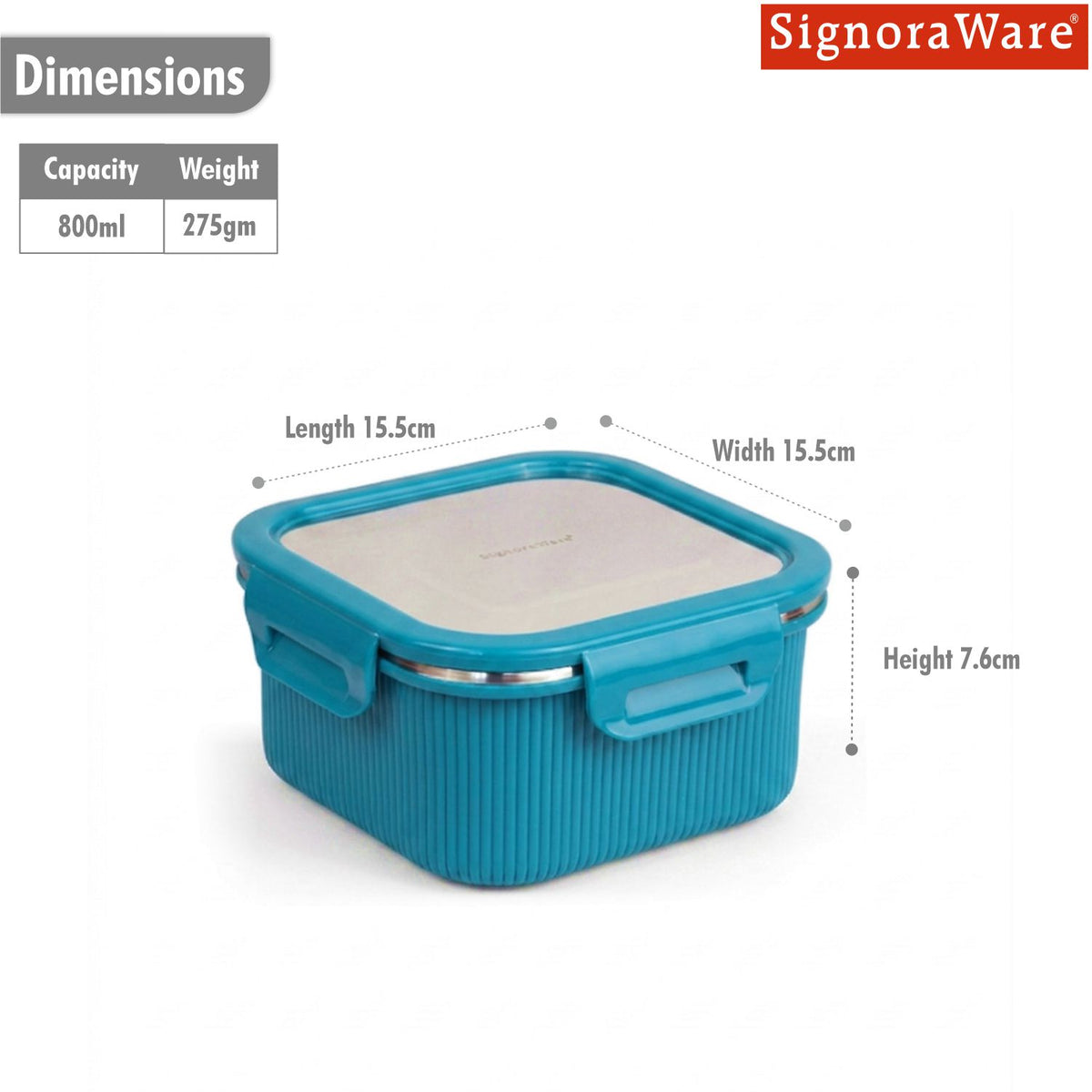 Lock N Store Microsafe Square 800 ml