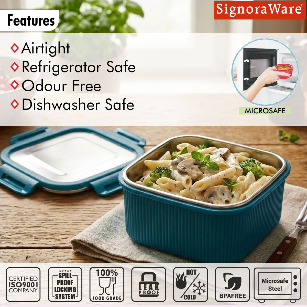 Lock N Store Microsafe Square 800 ml
