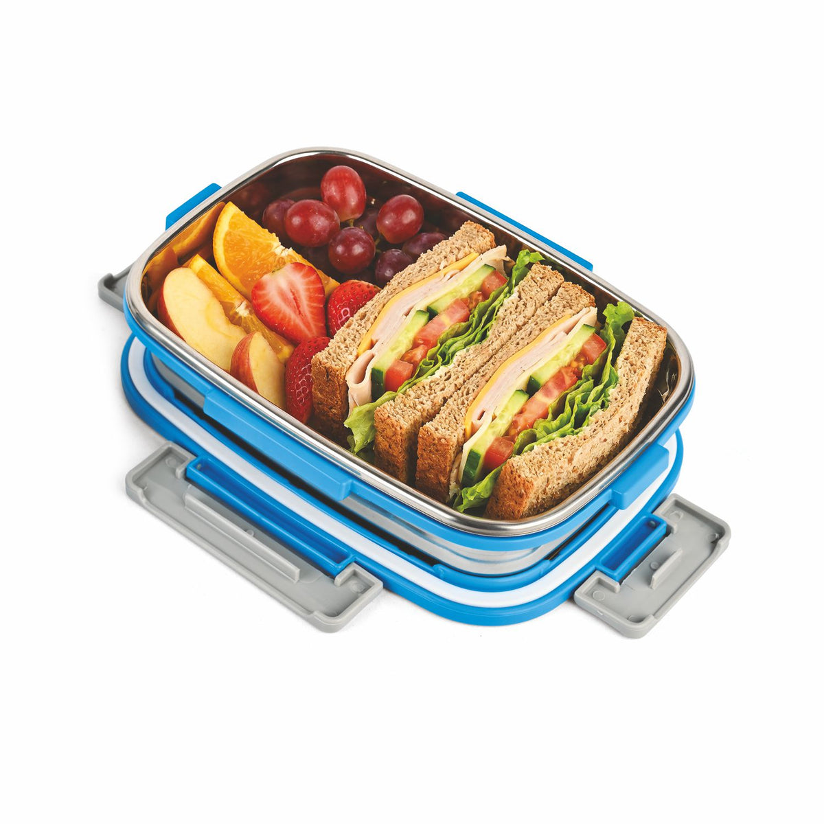 Lock N Store Steel Rectangular 900 ml. with Steel Lid