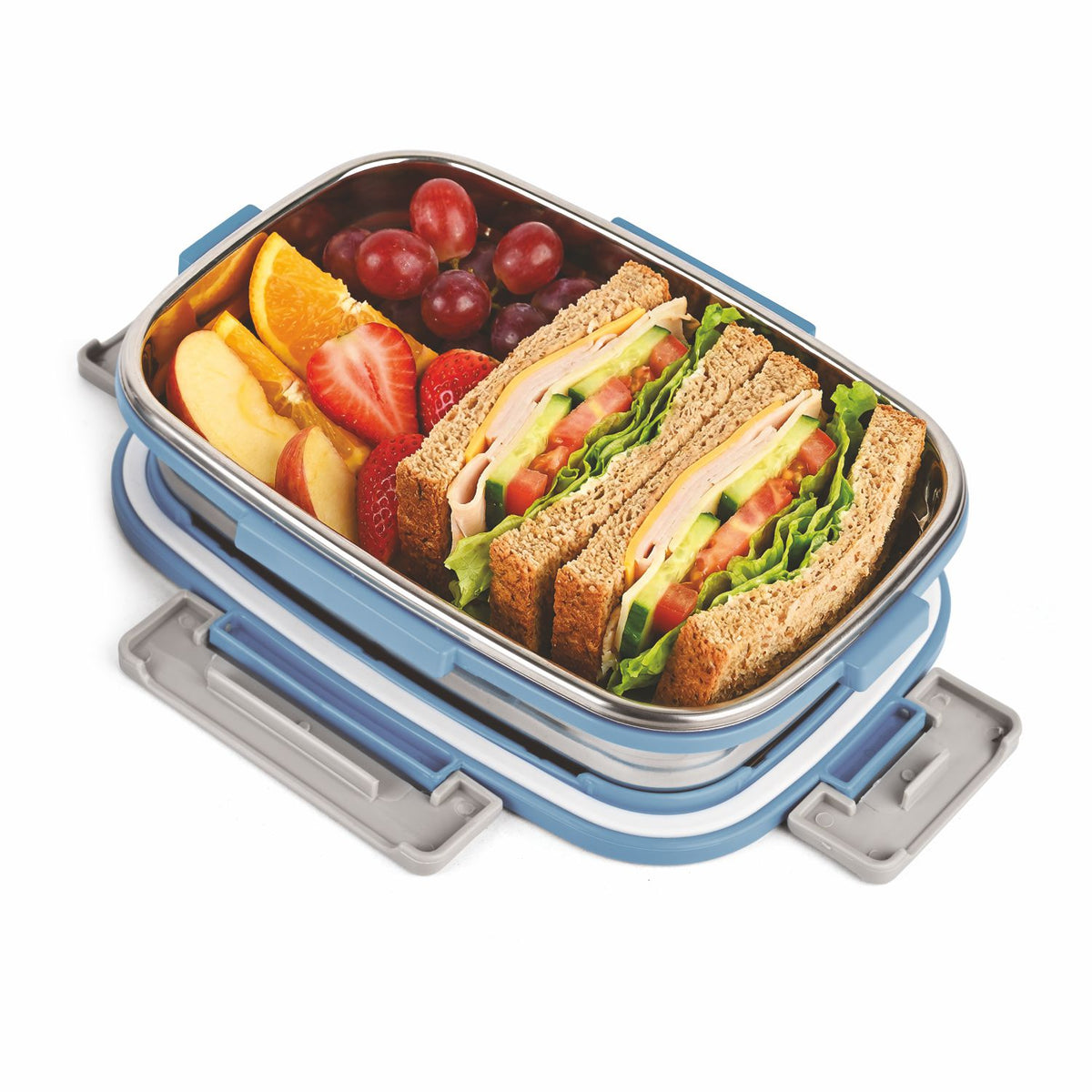 Lock N Store Steel Rectangular 900 ml. with Steel Lid
