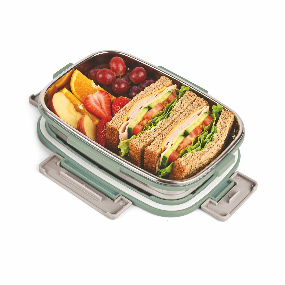 Lock N Store Steel Rectangular 900 ml. with Steel Lid