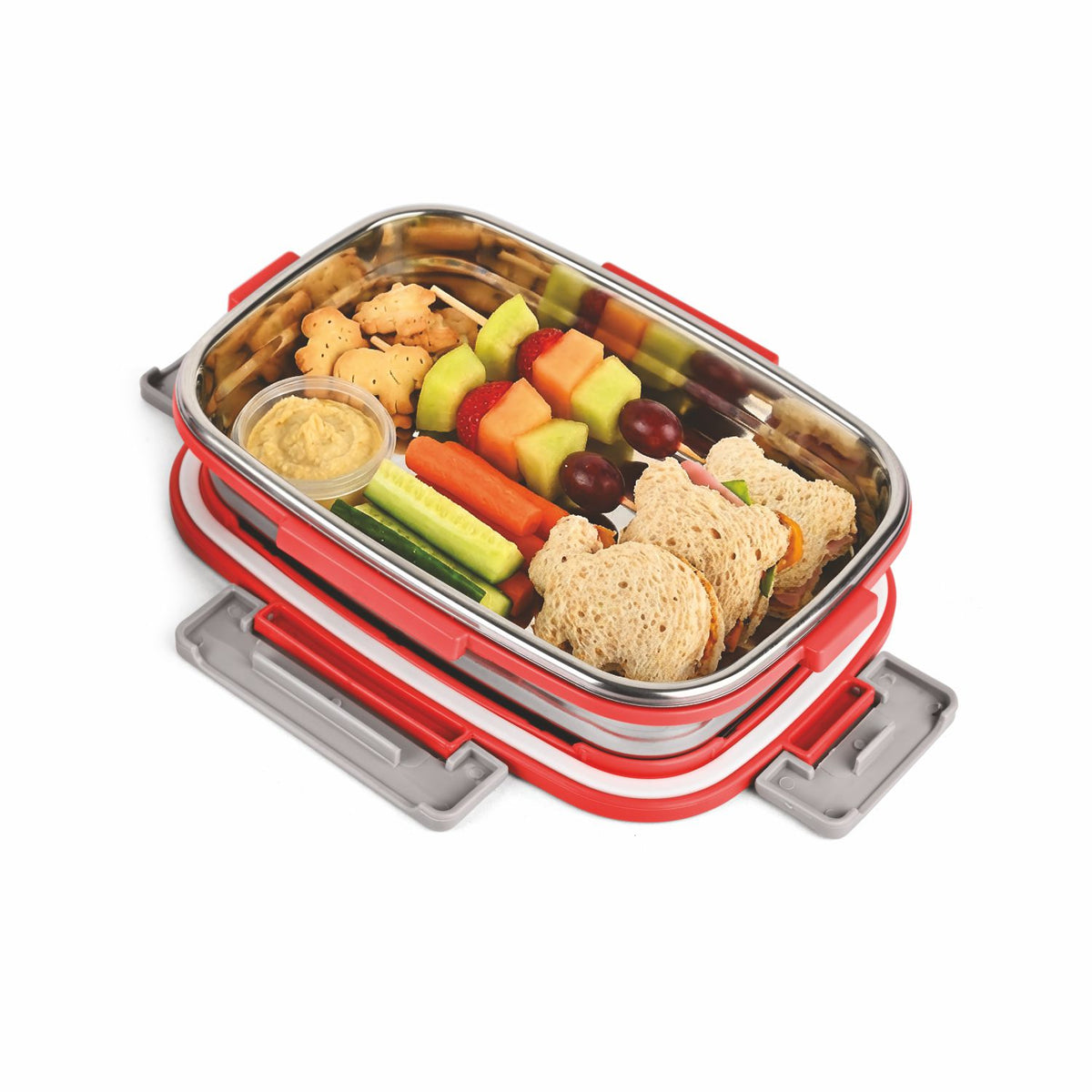 Lock N Store Steel Rectangular 900 ml. with Steel Lid