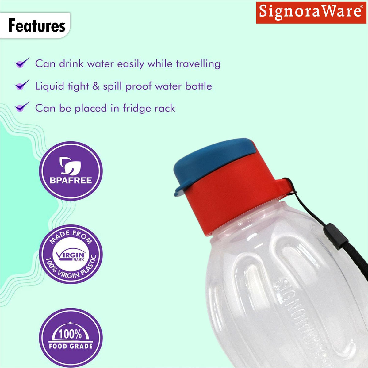 Flip Top Aqua Fresh Bottle 300 ml.