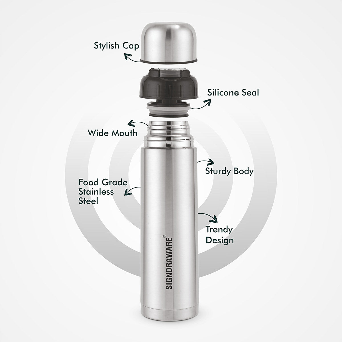 Bullet Vacuum Steel Bottle 500 ml (Bag)