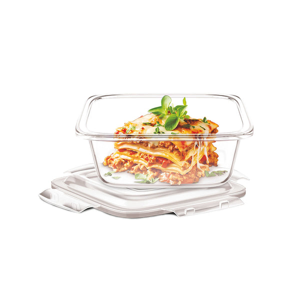Safe Store Tempered Glass Container Square 800ml