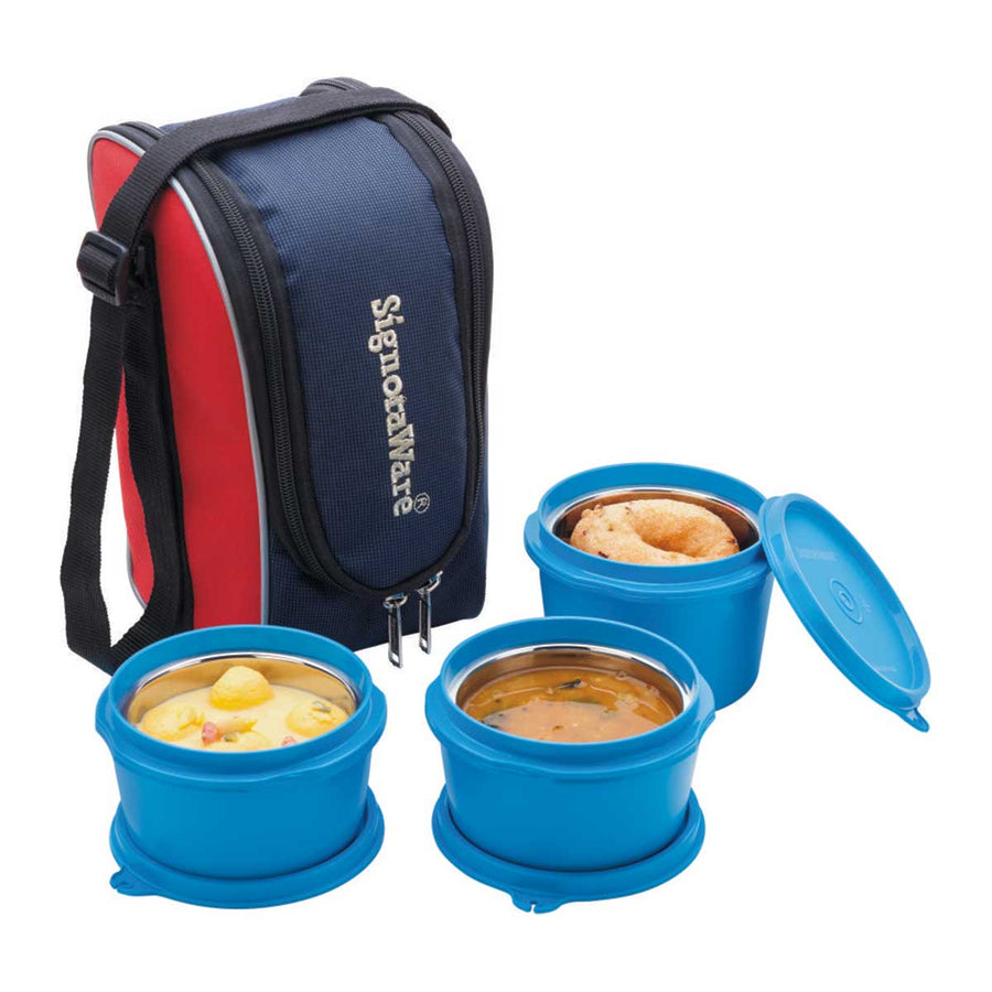 Executive Microsafe 3 Tier Steel Lunch Box