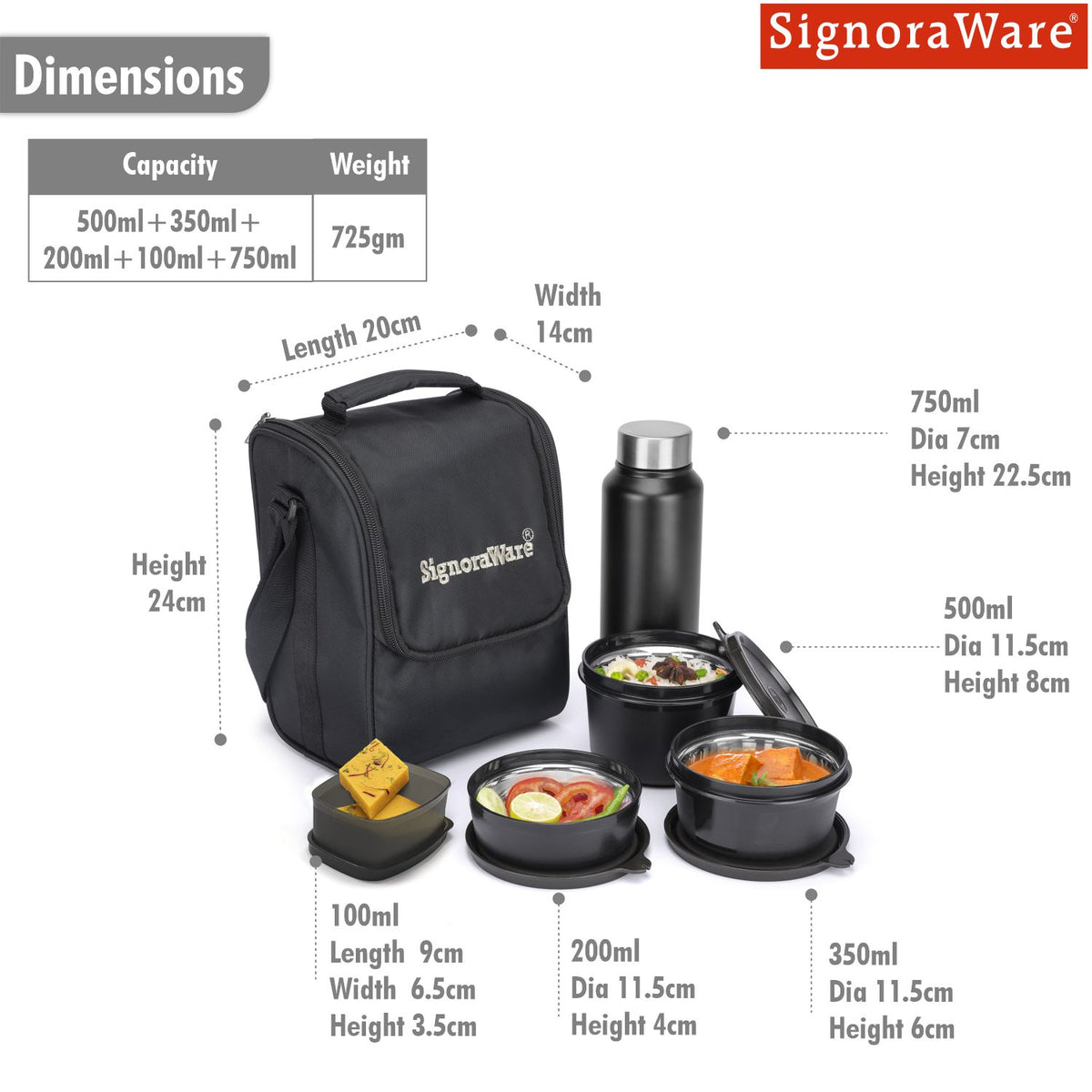 Signoraware Monarch Premium Microwave Safe Lunch Box