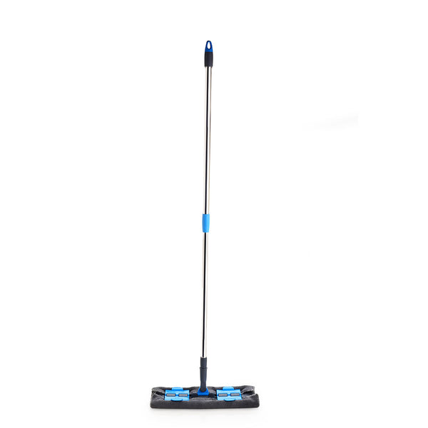 Telescopic Flat Mop 360 Degree | Professional Microfiber Mop for Hardwood, Laminate, Tile Floor Cleaning, Stainless Steel Handle