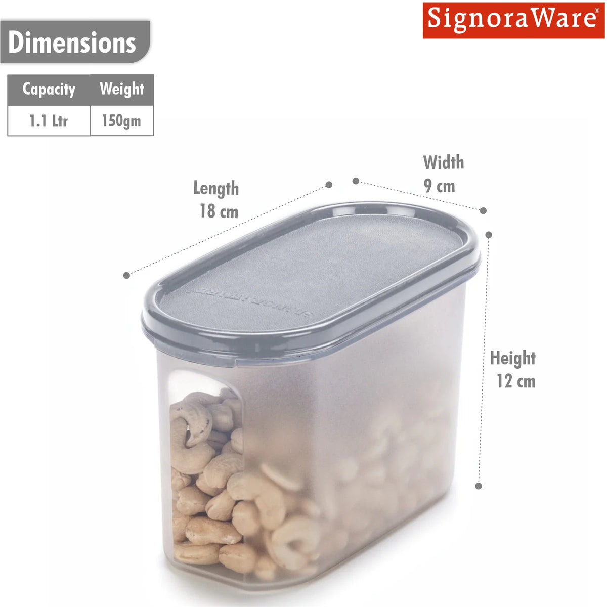 Modular Container Oval No.2, 1.1 litre