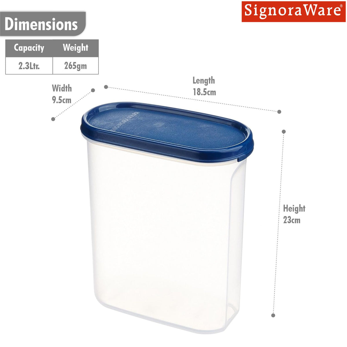 Modular Container Oval No. 4, 2.3 litre | Kitchen & Pantry Organization