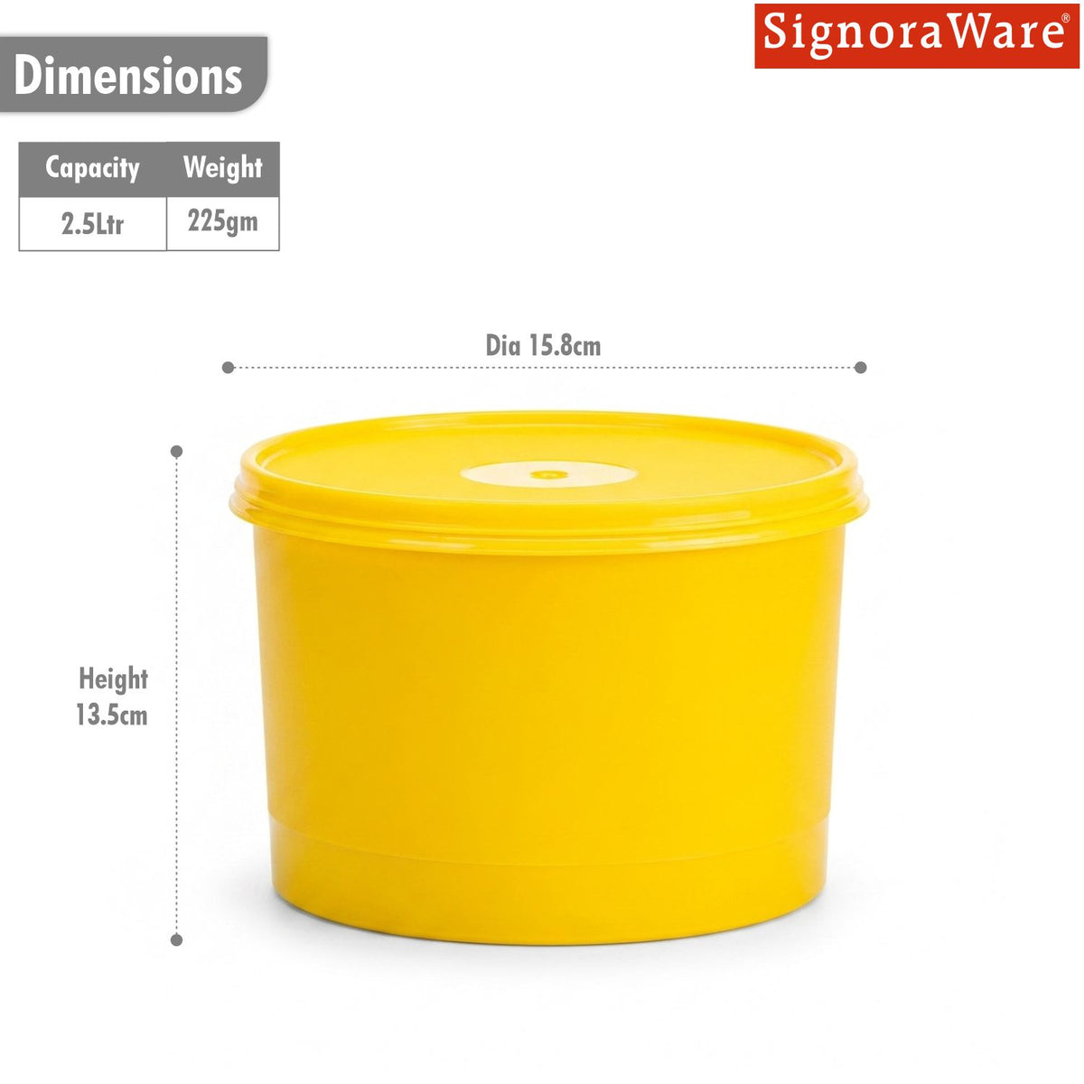 Store Well Container Round 2.5 Litre