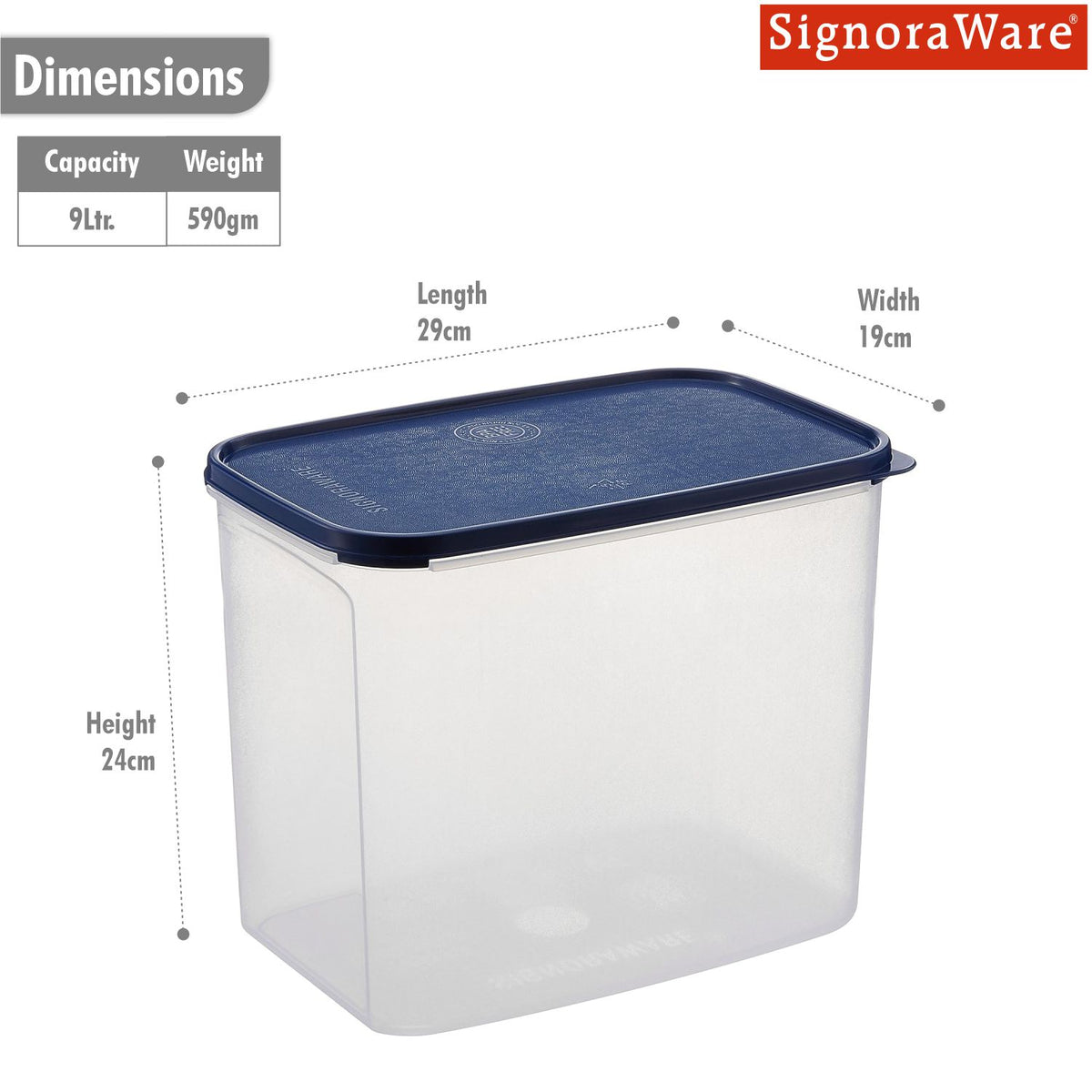 Modular Container Rectangular 9Ltr.