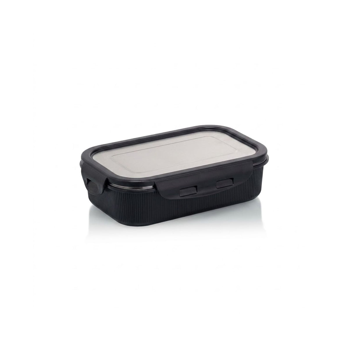 Lock 'N' Store Microsafe Steel Rectangular 400 ml with Steel Lid