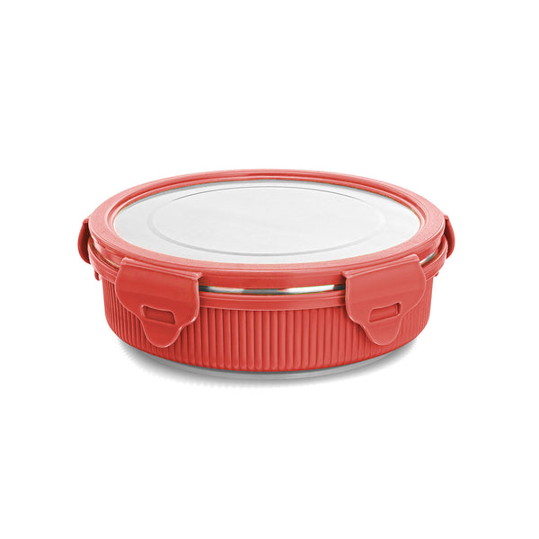 Lock N Store Microsafe Steel Round with Steel Lid 600 ml