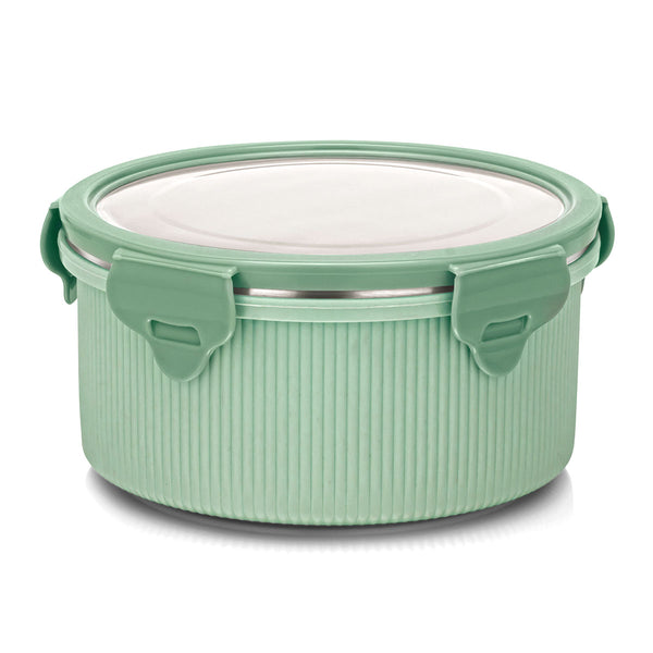 Lock N Store Microsafe Round Steel with Steel Lid 1050 ml