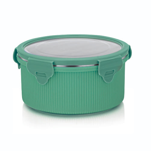 Lock N Store Microsafe Round Steel with Steel Lid 1050 ml