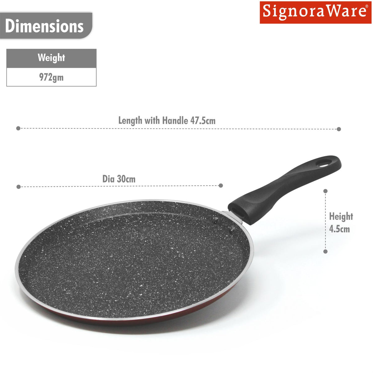 Non-Stick Dosa Tawa 6 Coating 4mm (30 cm)