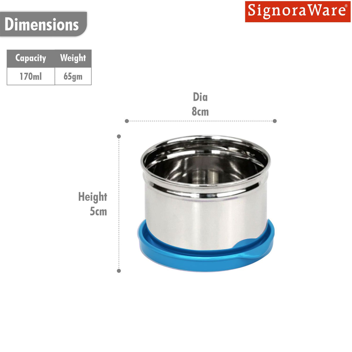 Mini Fresh Steel Big Container 170ml