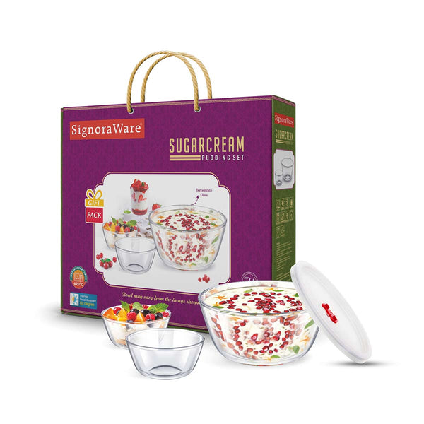 Sugarcream Mixing Bowl with Lid + 6 Bowls (220 ml each) Gifting Set