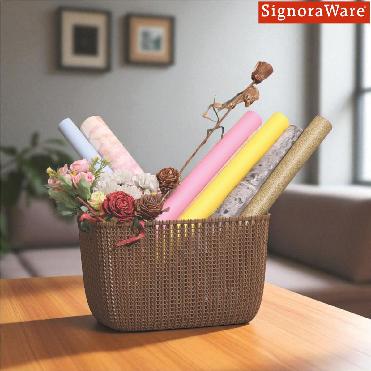 Rattan Storage Basket 16ltr