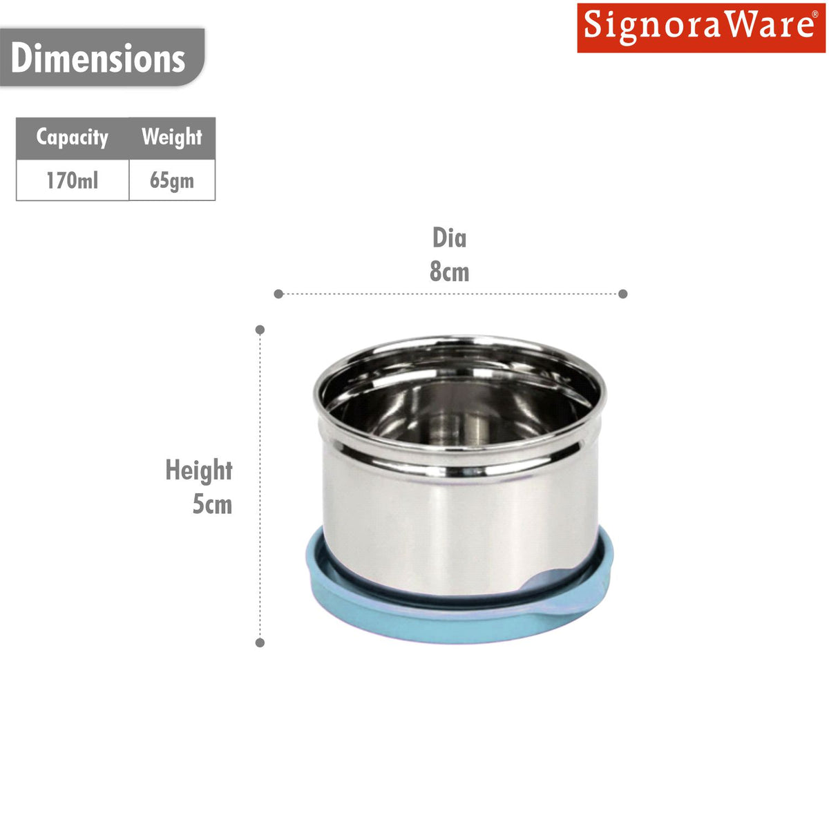 Mini Fresh Steel Big Container 170ml