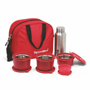 MS Steel Lunch Box with Bottle