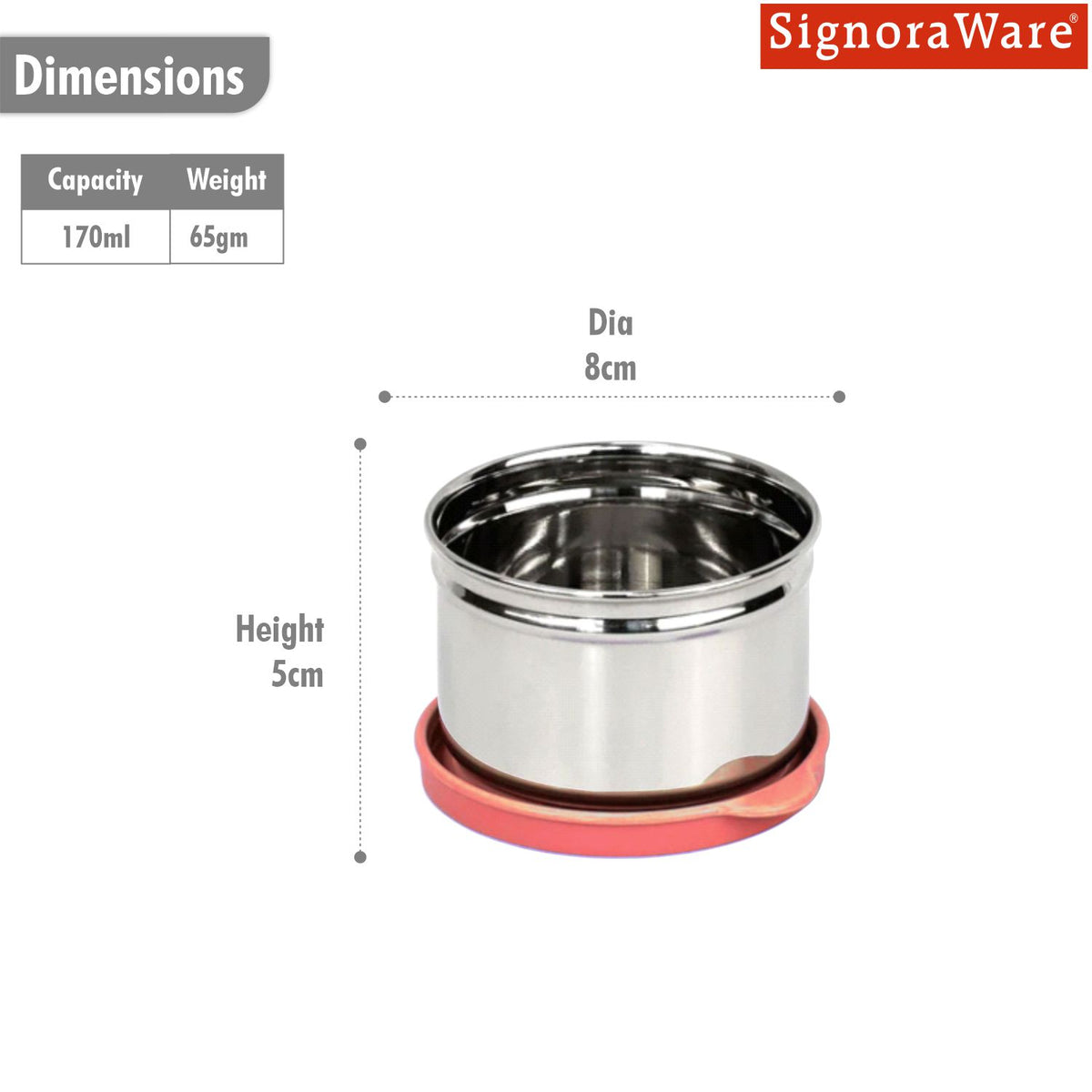Mini Fresh Steel Big Container 170ml