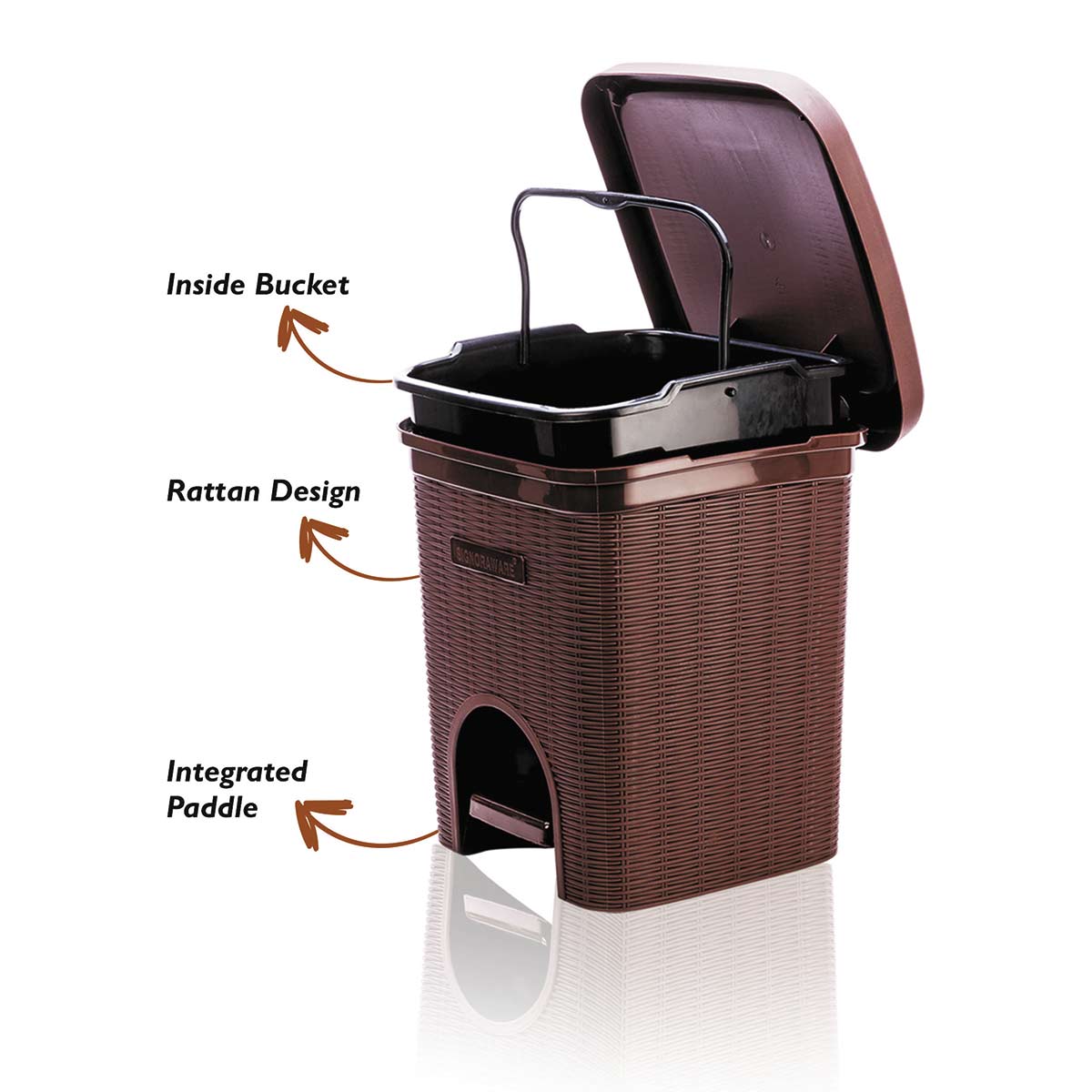 Dustbin 7 Litre | Pedal Dustbin 7 Litre | Modern Lightweight Dustbin for Home and Office