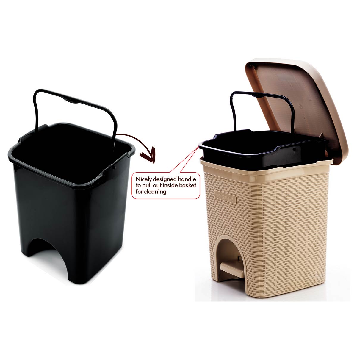 Dustbin 7 Litre | Pedal Dustbin 7 Litre | Modern Lightweight Dustbin for Home and Office