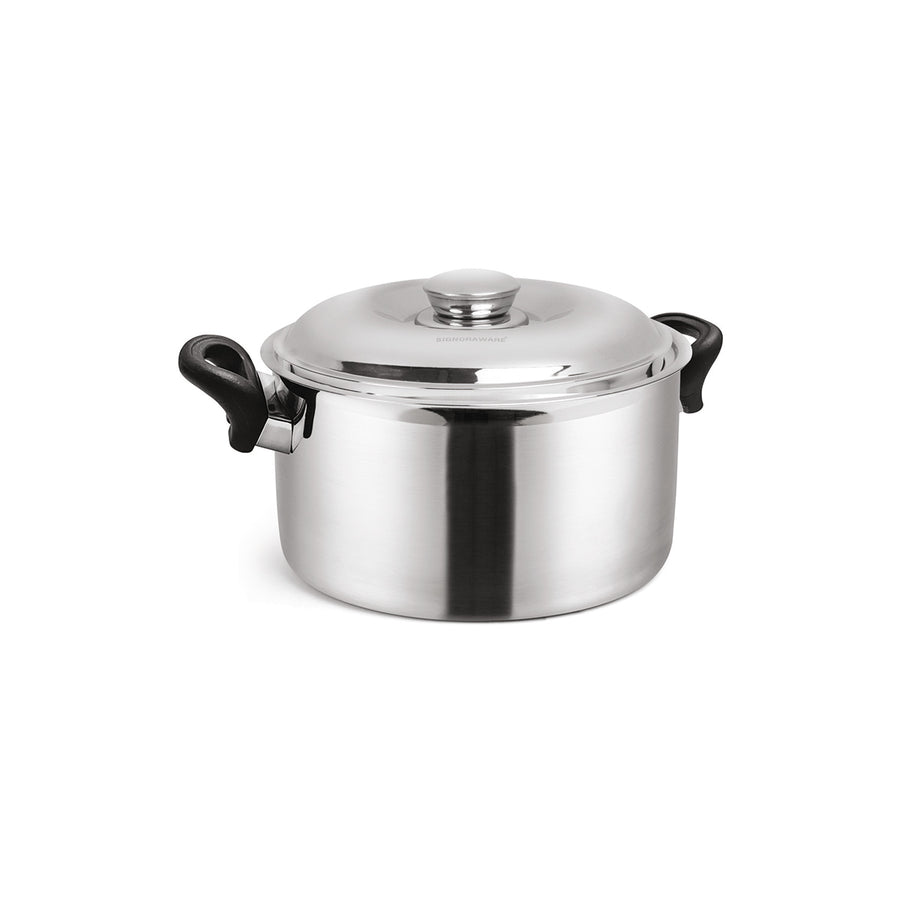 Signoraware Therma Casserole with Handle (1000ml) - Double Wall Stainless Steel Insulated casserole | Casserole for Serving Cooked Food and Storing Hot Food Thermoware HOT and Cold for Long Hour for Home Canteen Picnic