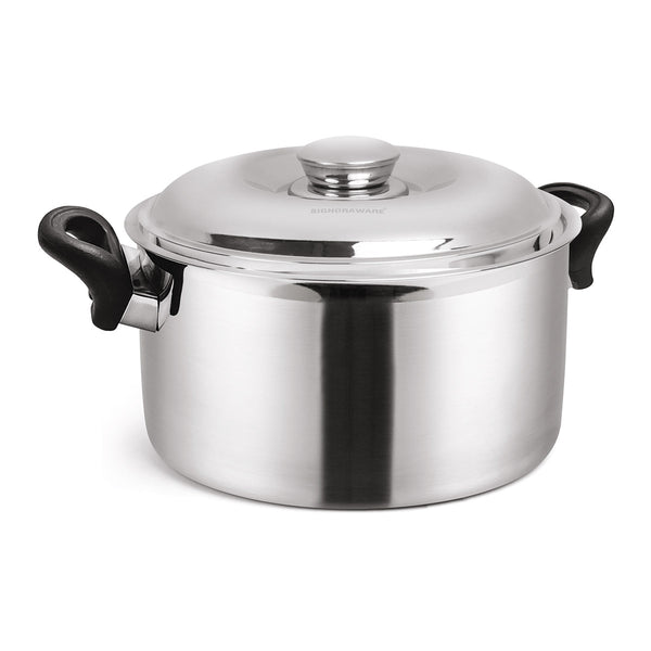 Signoraware Therma Casserole with Handle (3000ml) | Double Wall Stainless Steel Insulated casserole | Casserole for Serving Cooked Food and Storing Hot Food Thermoware HOT and Cold for Long Hour for Home Canteen Picnic