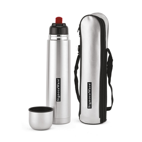 Bullet Vacuum Steel Bottle with Bag 1000 ml. | Flask |