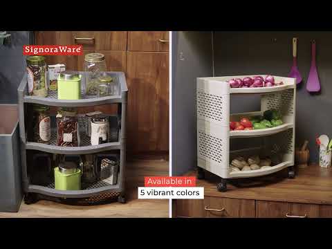 Click To Go Rack Smart Rack Big Set of 4 with wheels | Easy-to-Move Slide Rack Trolley ...